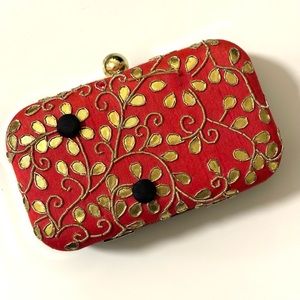 RAW SILK RAJASTANI CLUTCH PURSE